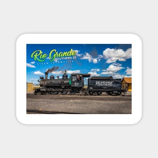 Rio Grande Southern 20 Steam Locomotive at Antonito Colorado Magnet