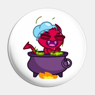 The Red Devil bathes in a pot of boiling water Pin