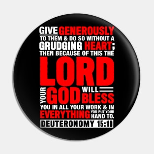 Deuteronomy 15:10 Pin