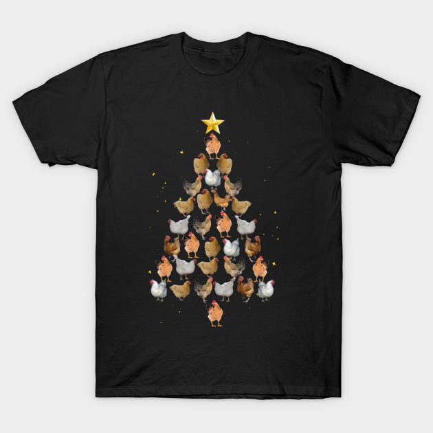 Discover Chicken Christmas Tree Happy New Year Holiday Season - Chicken Christmas Tree - T-Shirt