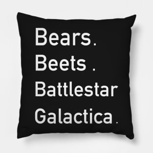 bears beat battlestar galactica shirt Pillow