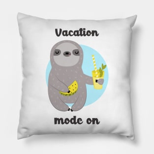 Cute Sloth with a Drink Pillow