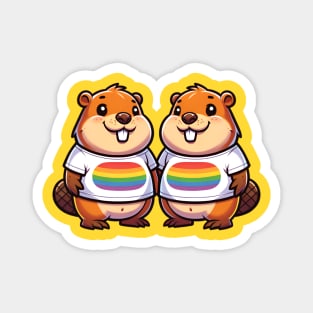 LGBT Beaver Magnet