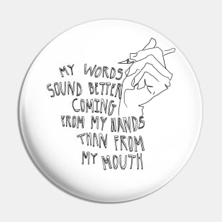 Introverted Words Pin