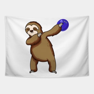 Dabbing Sloth Bowling Shirt Funny Dab Gift Tapestry