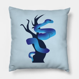 Blue Snake Pillow