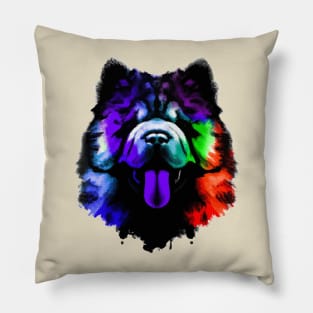 Chow Chow Dog Minimal Illustration Design Pillow