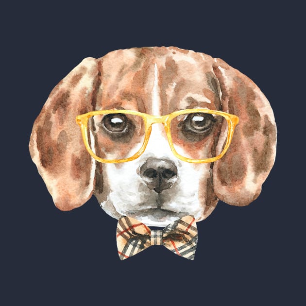 Puppy Beagle Glasses by LaarniGallery