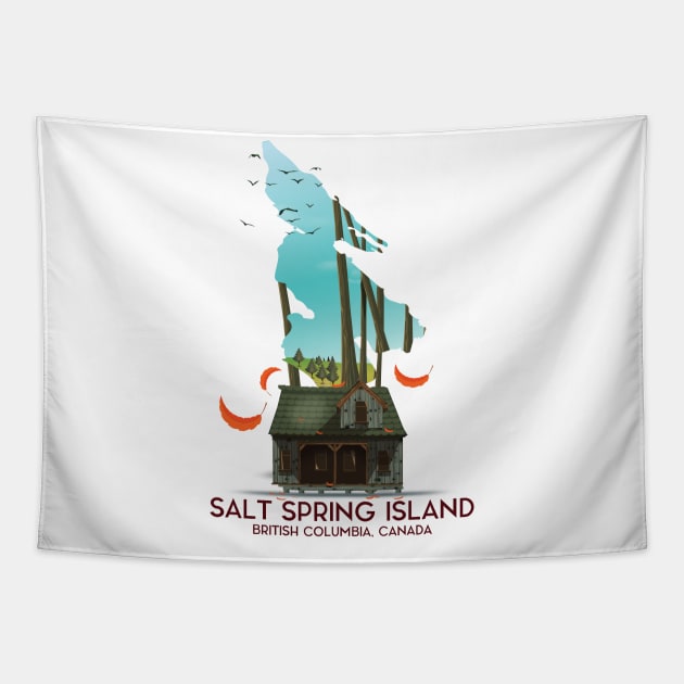 Salt Spring Island British Columbia Tapestry by nickemporium1