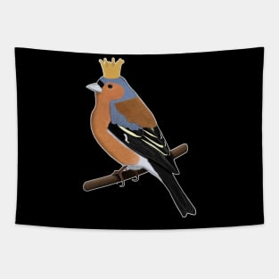 Chaffinch with Crown Bird Watching Birding Ornithologist Gift Tapestry