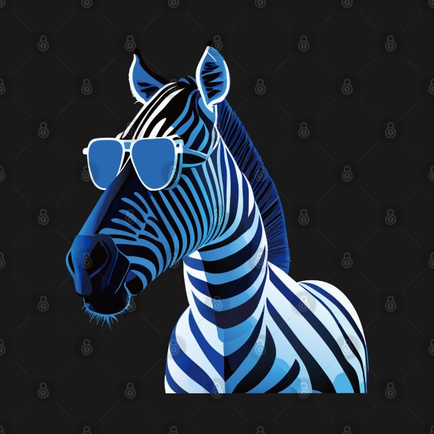 Striped Elegance: Enigmatic Zebra Rocking Sunglasses by linann945