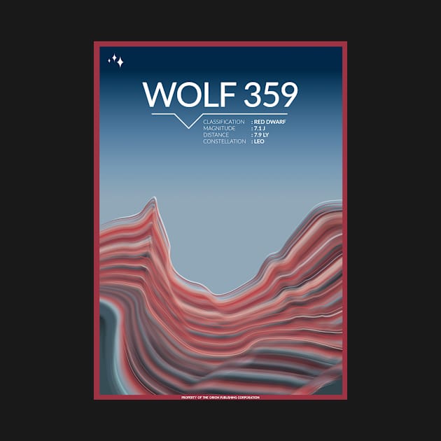 Wolf 359 Space Poster by Walford-Designs