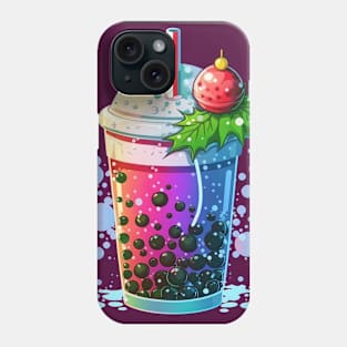 Christmas bubble tea Phone Case