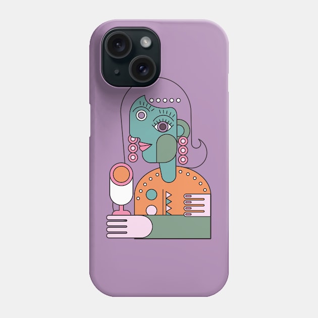 Picasso Style illustration Phone Case by CatCoconut-Art