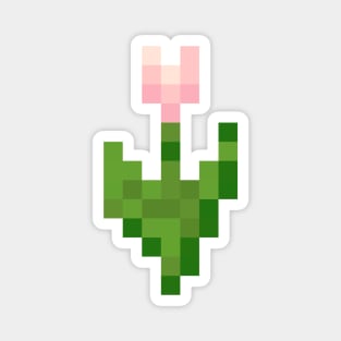 Minecraft Pink Tulip Magnet