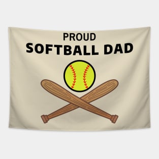 Proud Softball Dad Tapestry