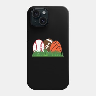 Basketball, baseball, football easter sports Phone Case