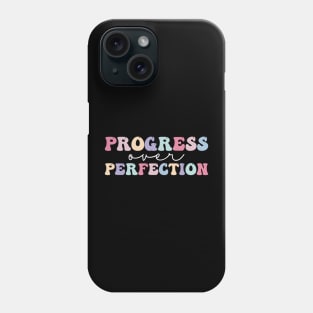 Progress Over Perfection Retro Motivational Phone Case