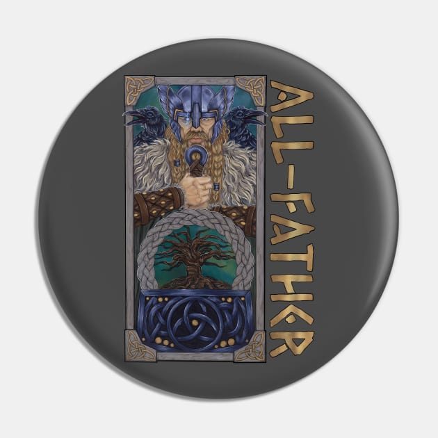 The All-Father Pin by WildSkullflowerArt