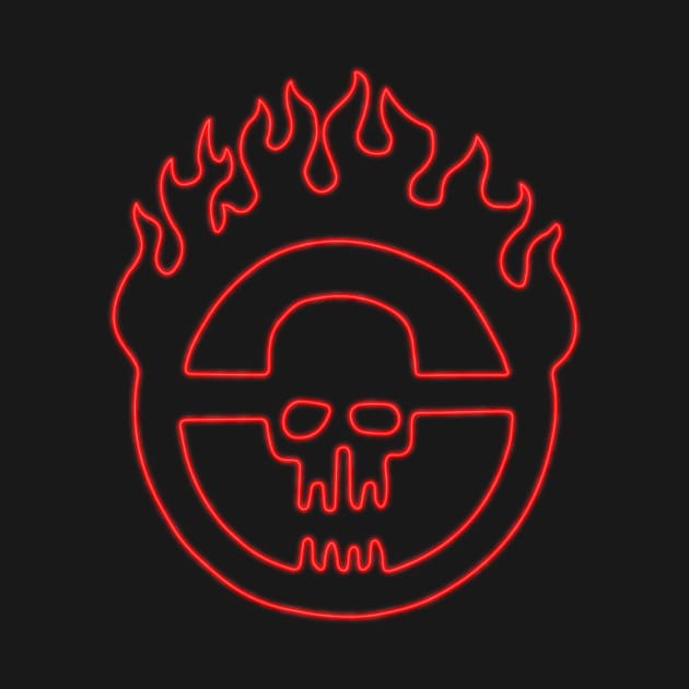 NEON WAR SKULL by prometheus31