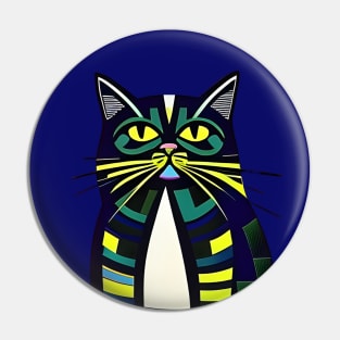 Grumpy Pop Art Cat Pin