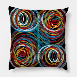 Optical Spiral Illusion Abstract Geometric Texture Pillow