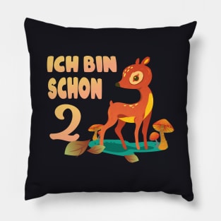 Rehkitz Bambini Kinder 2. Geburtstag Geschenk Pillow