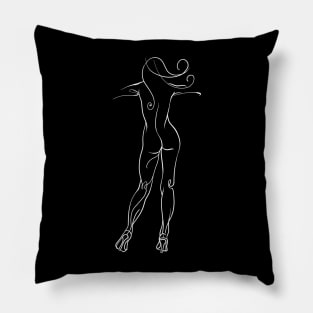 High Heels Dance. Artistic Female Nude. Pillow