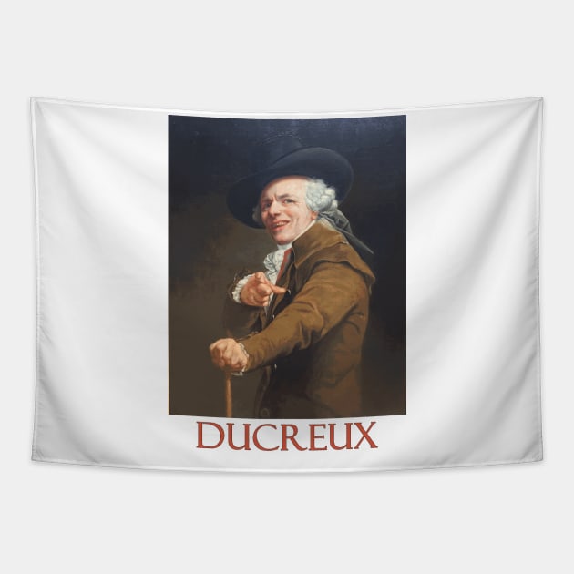 Self Portrait in the Guise of a Mockingbird (1791) by Joseph Ducreux Tapestry by Naves