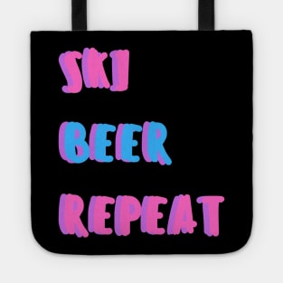 ski beer repeat Tote