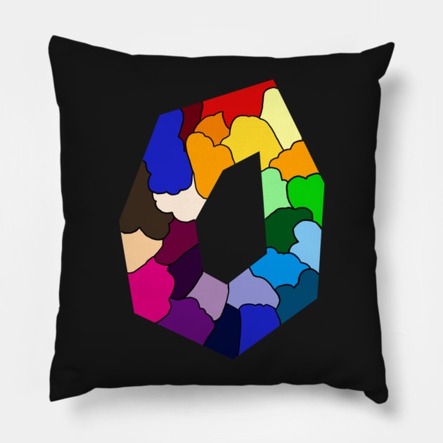 Syymbols Polygon colorful Pillow by Syymbols