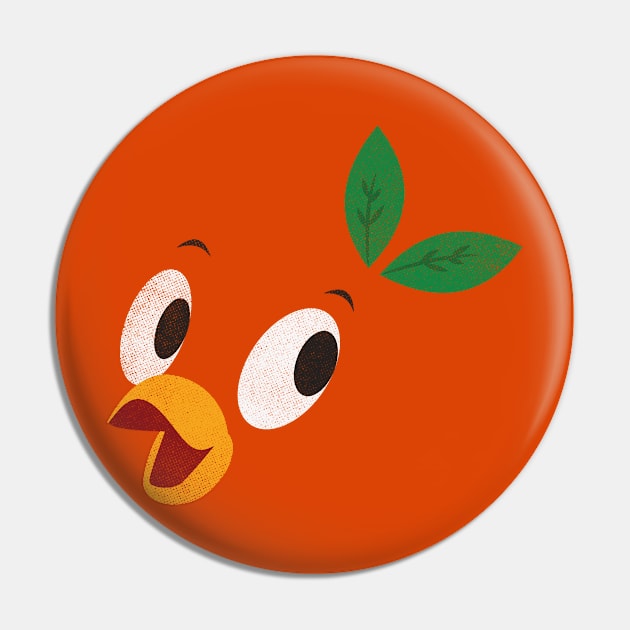 An Orange Bird - Faded Pin by duckandbear