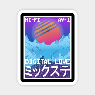 Vaporwave Aesthetic Style 80s Synthwave Retro Magnet