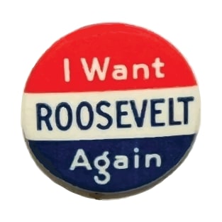 I Want Roosevelt Again, Vintage Campaign Button T-Shirt