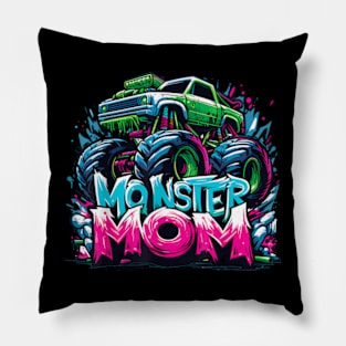 Monster Truck Mom Of The Birthday Boy Matching Family Pillow