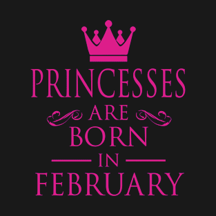 PRINCESS BIRTHDAY PRINCESSES ARE BORN IN FEBRUARY T-Shirt