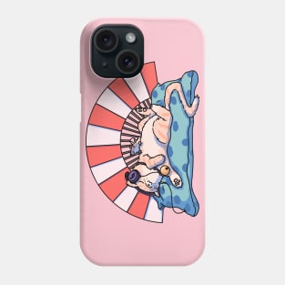 Fluffy sleepy cat Phone Case