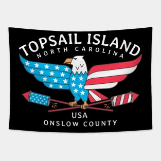 Topsail Island, NC Summer Patriotic Pride Fourth of July Tapestry