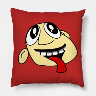 Excited Funny Face Cartoon Emoji Pillow