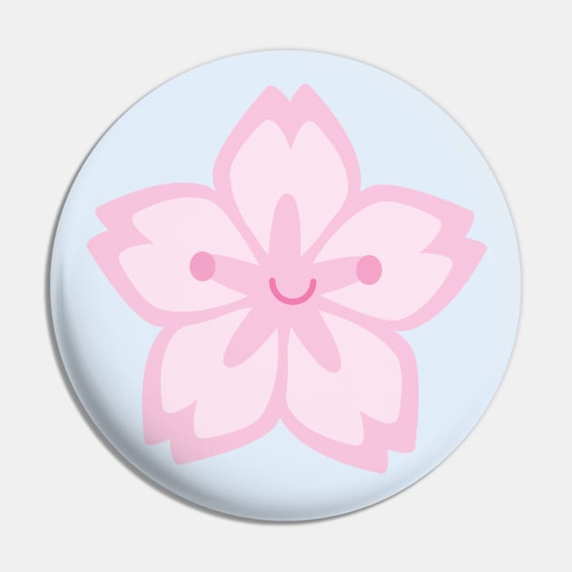 Kawaii Sakura Cherry Blossom Flower Pin by marcelinesmith