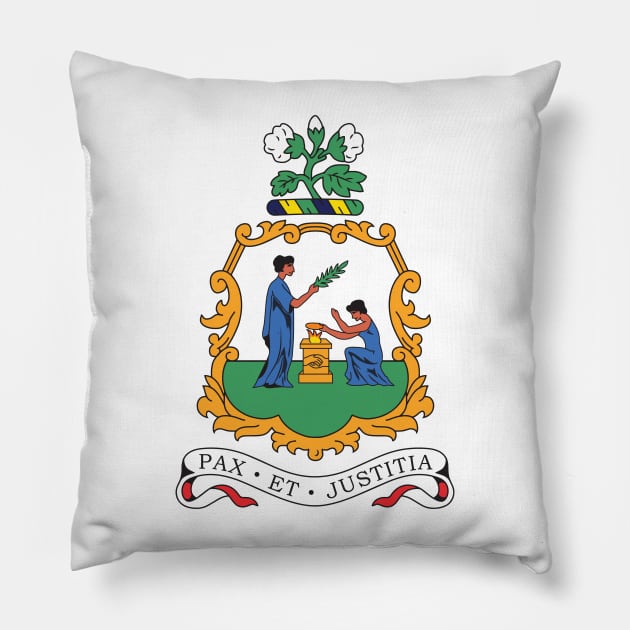 St Vincent and the Grenadines Coat of Arms Pillow by IslandConcepts