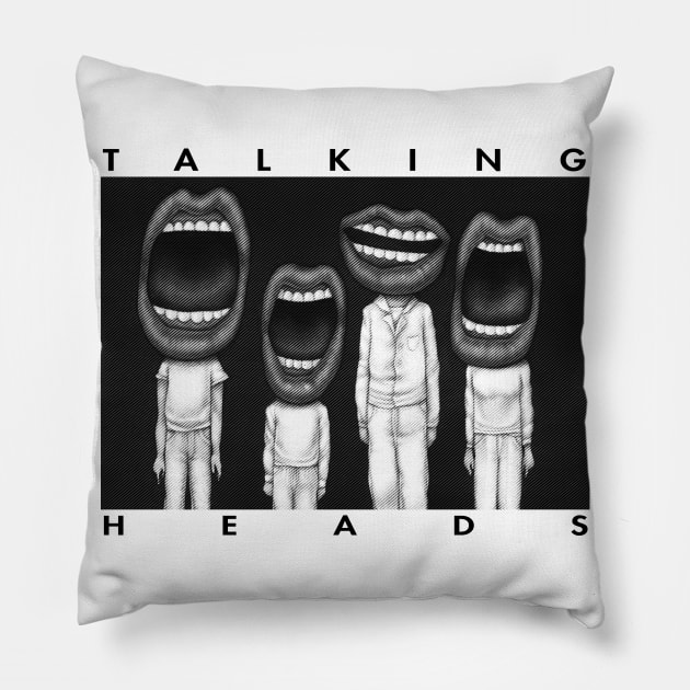 Talking Head -  Retro Pillow by TheMarineBiologist