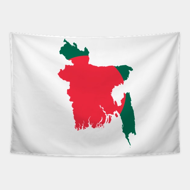 Bangladesh Flag Map Tapestry by Historia