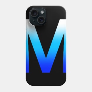 Blue Letter M Phone Case