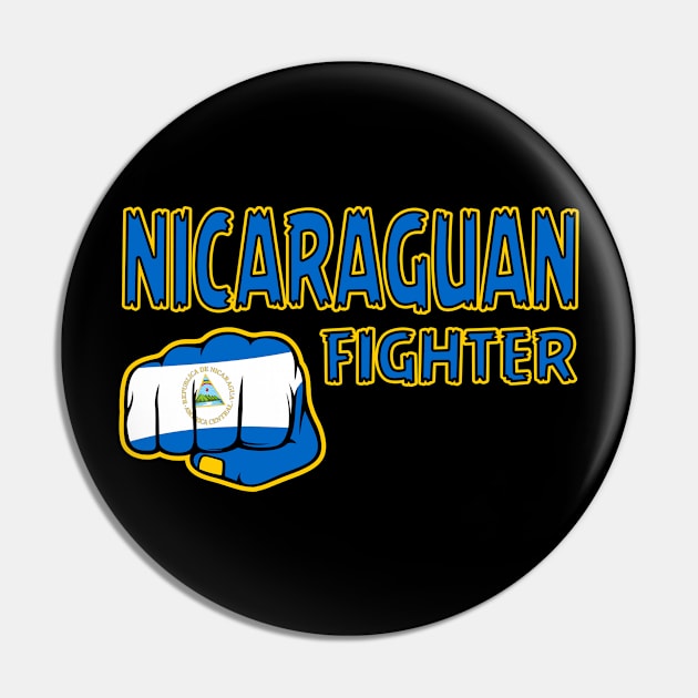 Nicaraguan Fighter, Nicaragua Flag, Nicaraguan Fist, Nicaragua Pin by Jakavonis