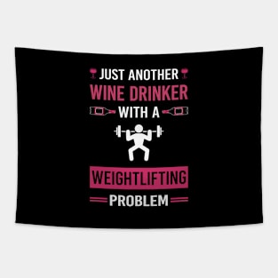 Wine Drinker Weightlifting Lifting Tapestry