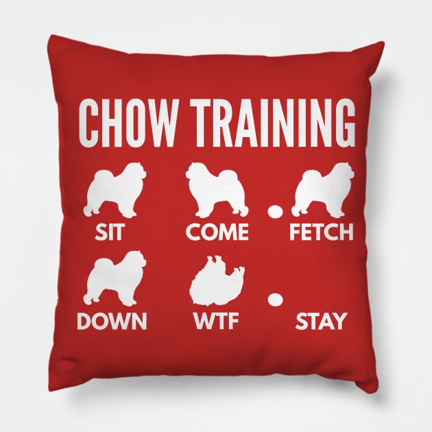 Chow Training Chow Chow Dog Tricks Pillow by DoggyStyles