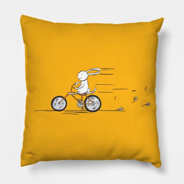 Bunny bike Pillow by Namarqueza