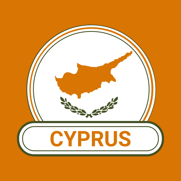 Cyprus Country Badge - Cyprus Flag by Yesteeyear