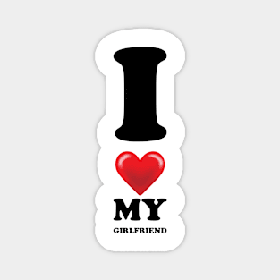 I love my girlfriend vertical heart Magnet